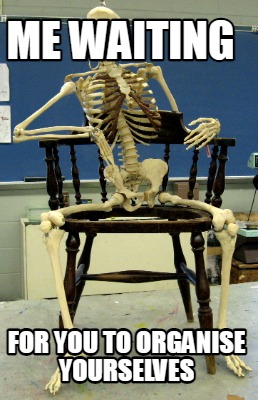 me-waiting-for-you-to-organise-yourselves