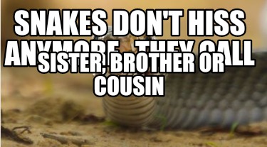 snakes-dont-hiss-anymore-they-call-sister-brother-or-cousin