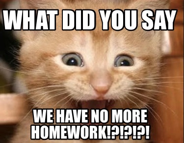 what-did-you-say-we-have-no-more-homework