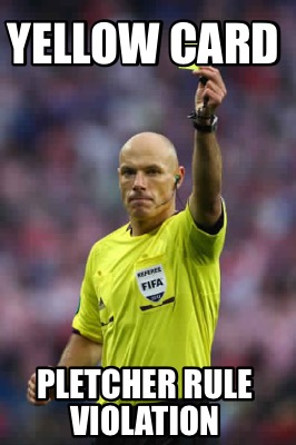 yellow-card-pletcher-rule-violation