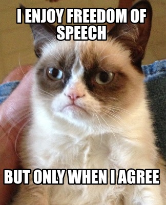 i-enjoy-freedom-of-speech-but-only-when-i-agree